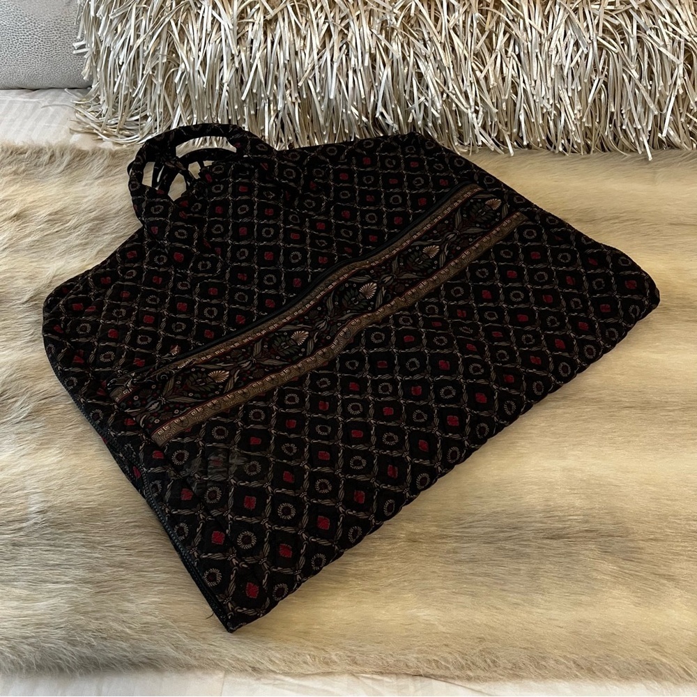 Vintage VERA BRADLEY Laurel 1997 Garment Bag Black Red Floral Travel Quilted USA - Picture 13 of 16